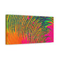 Bespattered Facade Neon Puddle Stretched Matte Canvas Art Prints | Multiple Sizes