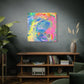 Bespattered Facade Fluid Art Abstract Painting Stretched Matte Canvas Art Prints | Multiple Sizes