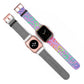 Bespattered Facade Rainbow Leopard Faux-Leather Smart Watch Band