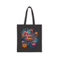Bespattered Facade "Time for Women to Rule the World" Floral Canvas Tote Bag Reusable Carryall