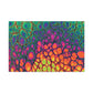 Bespattered Facade Neon Butterfly Stretched Matte Canvas Art Prints | Multiple Sizes