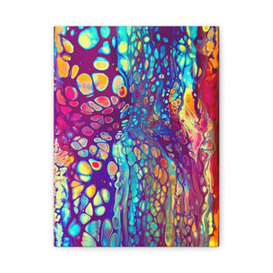 Bespattered Facade Fluid Art Abstract Painting Stretched Matte Canvas Art Prints | Multiple Sizes