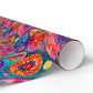 Bespattered Facade Colorful Circles Wrapping Paper | Three Sizes | Glossy or Matte