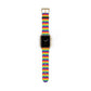 Bespattered Facade Rainbow Zig Zag Faux-Leather Smart Watch Band