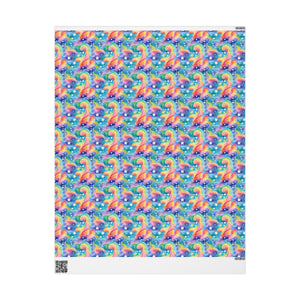 Bespattered Facade Rainbow Sky Wrapping Paper | Three Sizes | Glossy or Matte