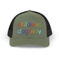 Childless Dog Lady Rainbow Embroidered Snapback Trucker Cap (10 Hat Colors)