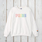 Bespattered Facade Rainbow LGBTQ+ Pride Embroidered Crewneck Sweatshirt