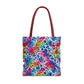 Bespattered Facade Neon Animal Print Eco-Friendly Carryall Tote Bag
