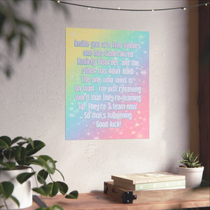 Bespattered Facade "Two Wolves" Giclée Archival Matte Paper Prints