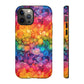 Bespattered Facade Rainbow Ink Circles Tough Case