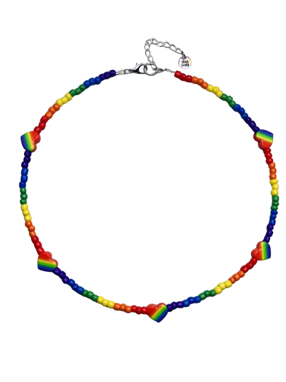 rainbow pride necklace
