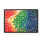 Bespattered Facade Rainbow Seaside Framed Canvas Art Print | 3 Frame Colors | Multiple Sizes