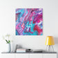Bespattered Facade Fluid Art Abstract Painting Stretched Matte Canvas Art Prints | Multiple Sizes