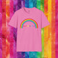 Bespattered Facade Rainbow Flamingos Unisex Softstyle T-Shirt