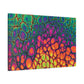 Bespattered Facade Neon Butterfly Stretched Matte Canvas Art Prints | Multiple Sizes
