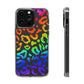 Bespattered Facade Watercolor Rainbow Leopard Clear Case