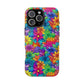 Bespattered Facade Bright Rainbow Flowers Impact-Resistant Case