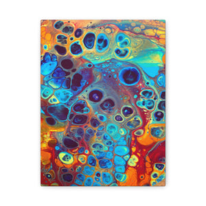 Bespattered Facade Fluid Art Abstract Painting Stretched Matte Canvas Art Prints | Multiple Sizes