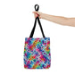 Bespattered Facade Neon Animal Print Eco-Friendly Carryall Tote Bag