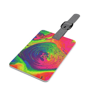 Bespattered Facade Tasty Neons Saffiano Polyester Luggage Tag