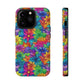 Bespattered Facade Bright Rainbow Flowers Impact-Resistant Case
