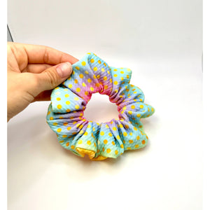 Mini Gold Dot Ombre Rainbow Bullet Scrunchie