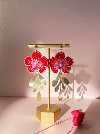 Flower of Luck Acrylic Earrings