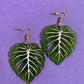 Monstera Leaf Acrylic Statement Earrings