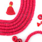 8mm Bright Red Saucer Discs, 90 beads