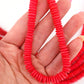 8mm Bright Red Saucer Discs, 90 beads
