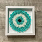 9” x 9” Handmade Multi Color Evil Eye Nazar Boncuk Mal De Ojo Rose Flower Shadowbox