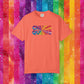 Bespattered Facade Rainbow Cheers Queers Colorful LGBTQ+ Pride Premium Unisex Comfort Colors Garment Dyed 100% Cotton T-Shirt