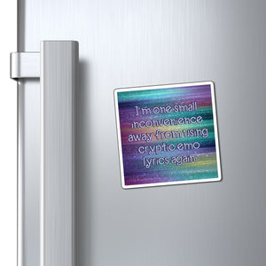 Bespattered Facade "Cryptic Emo Lyrics" Refrigerator Magnet