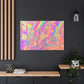 Bespattered Facade Fluid Art Abstract Painting Stretched Matte Canvas Art Prints | Multiple Sizes