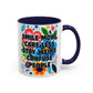 "Smile More, Care Less..." Rainbow Flowers Mug | Eight Colors | 11oz or 15oz