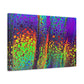 Bespattered Facade Neon Lava Stretched Matte Canvas Art Prints | Multiple Sizes