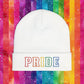 Bespattered Facade Rainbow LGBTQ+ Pride Embroidered Knit Beanie