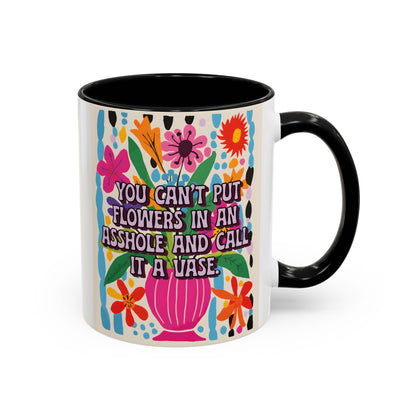 Bespattered Facade Flower Vase Floral Mug | Eight Colors | 11oz or 15oz