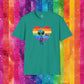 Bespattered Facade Rainbow Extraterrestrial Pride Unisex Softstyle T-Shirt