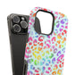 Bespattered Facade Bright Rainbow Leopard Impact-Resistant Case
