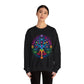 Vibrant Tree of Life Chakra Crewneck Sweatshirt - Colorful Spiritual Design