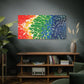 Bespattered Facade Rainbow Seaside Stretched Matte Canvas Art Prints | Multiple Sizes