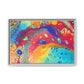 Bespattered Facade Rainbow Galaxy Framed Canvas Art Print | 3 Frame Colors | Multiple Sizes