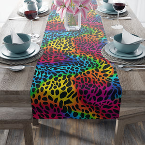 Bespattered Facade Rainbow Animal Print Table Runner (2 sizes)