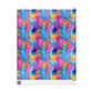 Bespattered Facade Rainbow Flow Wrapping Paper | Three Sizes | Glossy or Matte