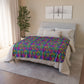 Bespattered Facade Candy Coated Neon Leopard Fleece Sherpa Blanket | 2 Colors & Sizes