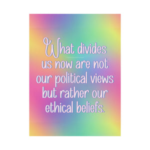 Bespattered Facade Ethical Beliefs Plastic Yard Sign