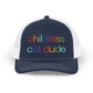 Childless Cat Dude Rainbow Embroidered Snapback Trucker Cap (10 Hat Colors)