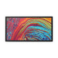 Bespattered Facade Rainbow Rings Framed Canvas Art Print | 3 Frame Colors | Multiple Sizes