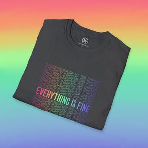 Bespattered Facade Everything Is Fine Unisex Softstyle T-Shirt
